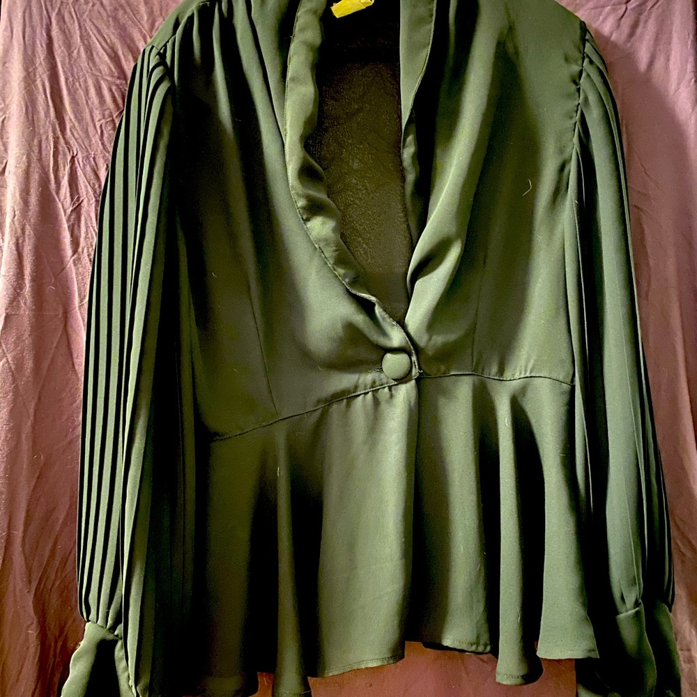 Last Exit Black Long Sleeve Blouse Size 42